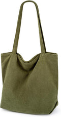 Green corduroy handbag